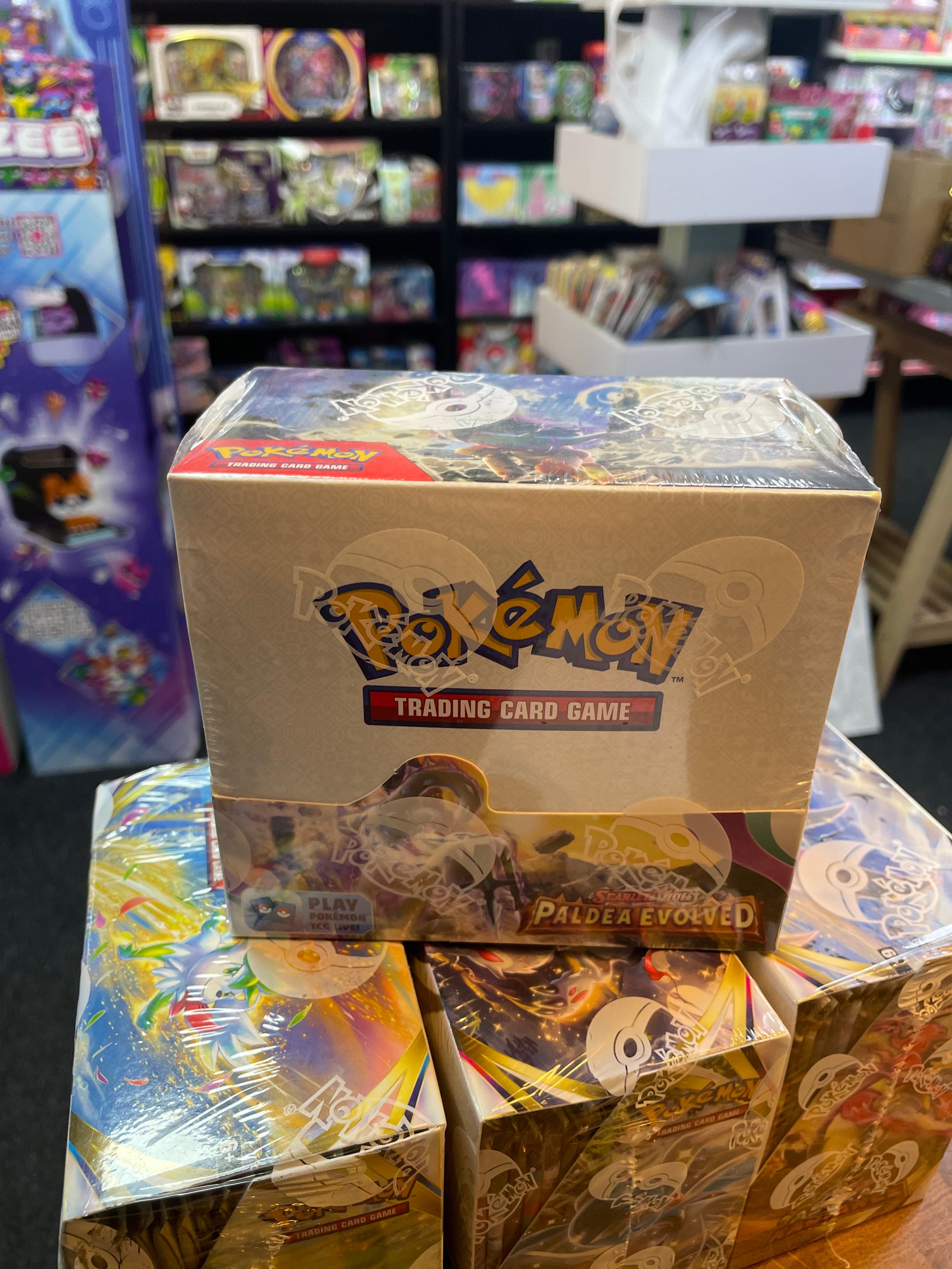 Full Factory Sealed carton of 36 Pokemon Paldea Booster Packs