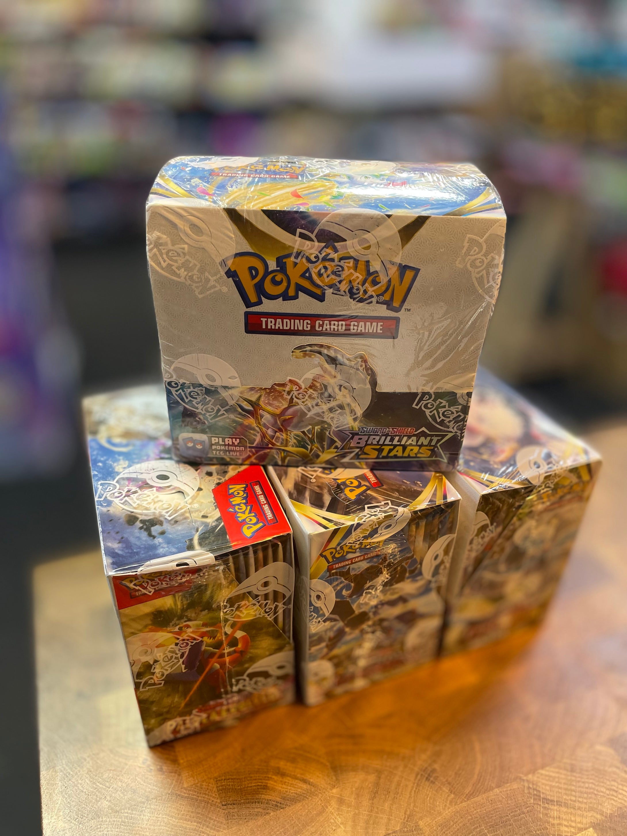 Full Factory Sealed carton of 36 Pokemon Brilliant Stars Booster Packs