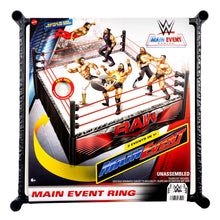 Load image into Gallery viewer, WWE Main Event Ring Playset with Ring Labels for WWE Main Event and RAW
