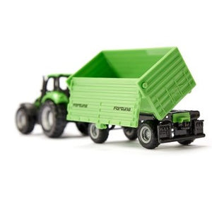 DEUTZ-FAHR with Fortuna 4-wheel-trailer GREEN