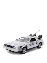 Load image into Gallery viewer, Back To The Future 1:24 Scale Jada Hollywood Rides Die Cast Vehicle - DeLorean Time Machine
