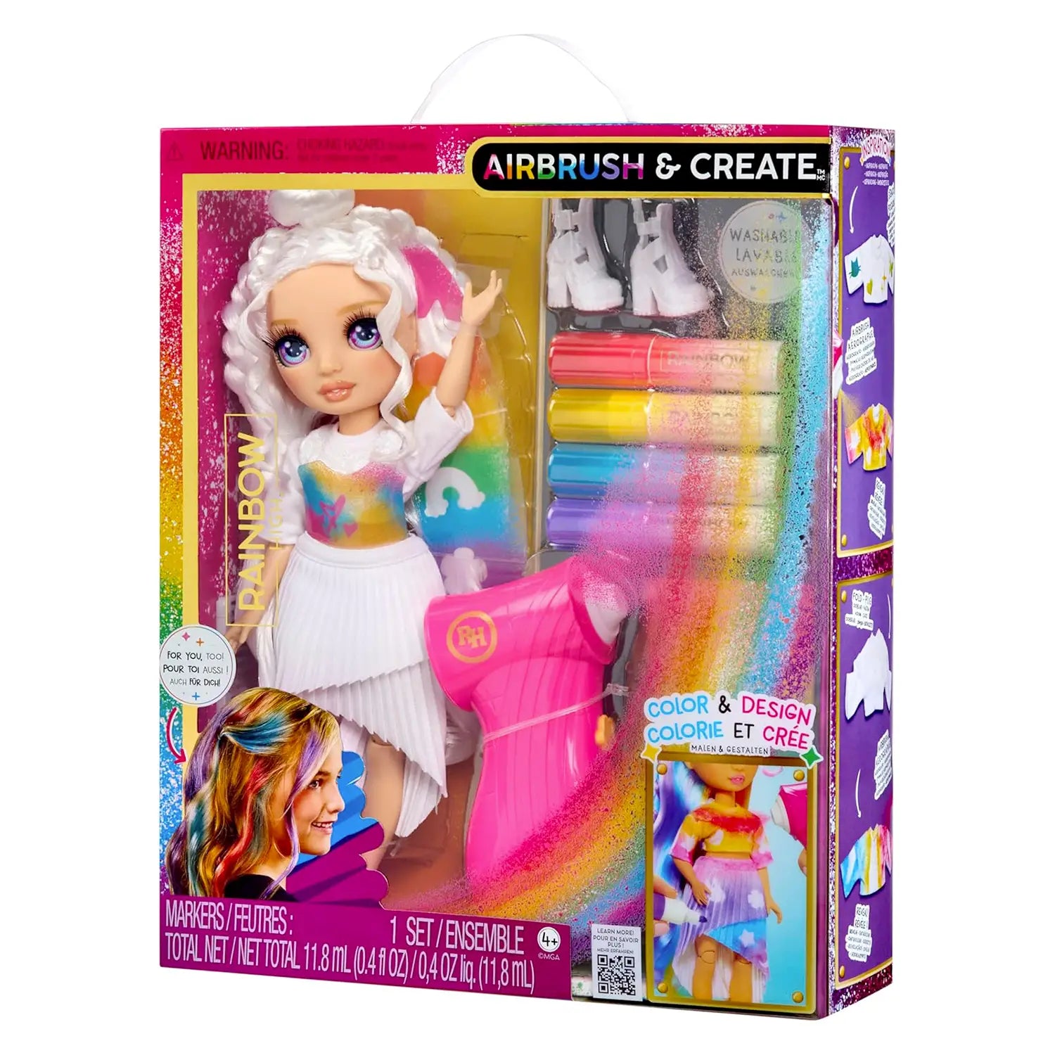 Rainbow High Airbrush & Create Fashion Doll - Purple Eyes