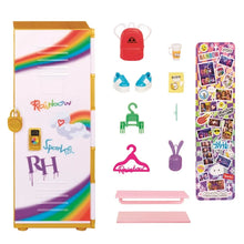 Load image into Gallery viewer, Rainbow High Design &amp; Style Locker Playset with Shelves, Hangers, Accessories,
