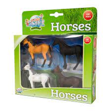 Kids Globe Horses, 4pcs. 1:32