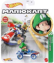 Load image into Gallery viewer, Hot Wheels Mario Kart Baby Luigi Sneeker Diecast Car
