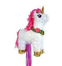 Load image into Gallery viewer, Deluxe Magical Unicorn Pull Pinata Princess Fairytale Girls Mexican Party Game
