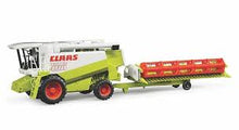 Load image into Gallery viewer, Bruder 1/20 Claas Lexion Combine with Header &amp; Transporter
