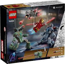 LEGO Iron Man And War Machine Fighting Brick-Built Hammer Drones