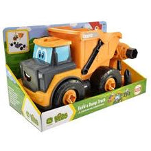 Load image into Gallery viewer, John Deere Build-A-Buddy™ Yellow Dump Truck 2-in-1 Toy with Toy Drill
