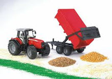Load image into Gallery viewer, Massey Ferguson 7480 with front loader and tipper trailer
