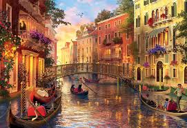 Sunset in Venice 1500pc Jigsaw Puzzle
