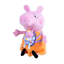 Load image into Gallery viewer, Peppa Pig Mummy Pig with Evie plush toy 33cm
