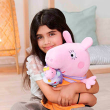Load image into Gallery viewer, Peppa Pig Mummy Pig with Evie plush toy 33cm
