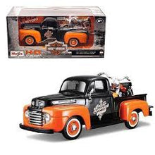 Load image into Gallery viewer, Ford F-1 1948 con Moto Harley-Davidson FLH Duo Glide
