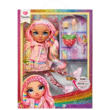 Load image into Gallery viewer, Rainbow High 11&quot; Sparkle and Shine Rosetta Fashion Doll Pink Hair/Blue Eye with Liquid Sparkles Legs
