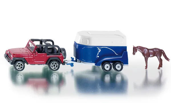 SSiku Super 1651 Bockmann Jeep Wrangler with Horse Trailer Model