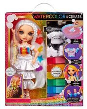 Load image into Gallery viewer, Rainbow High Watercolor &amp; Create Fashion DIY Doll with Washable Watercolors + Tie-Dye Kit,
