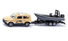 Load image into Gallery viewer, SIKU Land Rover Defender Safari &amp; Boat – Little Explorer Adventures
