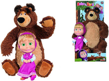 Load image into Gallery viewer, Masha and The Bear 43cm Bear Plush and 23cm Doll Set
