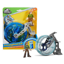 Load image into Gallery viewer, Imaginext Jurassic World CLAIRE &amp; GYROSPHERE Fisher Price Dino figure vehicle
