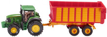 Load image into Gallery viewer, Siku John Deere Tractor with Silage Trailer 1:87
