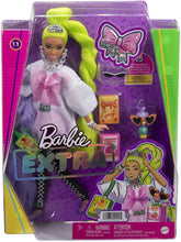 Load image into Gallery viewer, Barbie Extra Neon Green Hair Doll with Lennies Pet
