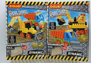 Kids Bauer Construction Vehicles Building Brick Blocks with Dynamic Sand Toy