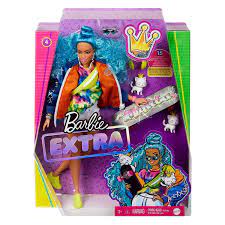 Barbie Extra Doll with Skateboard and Pet Kittens