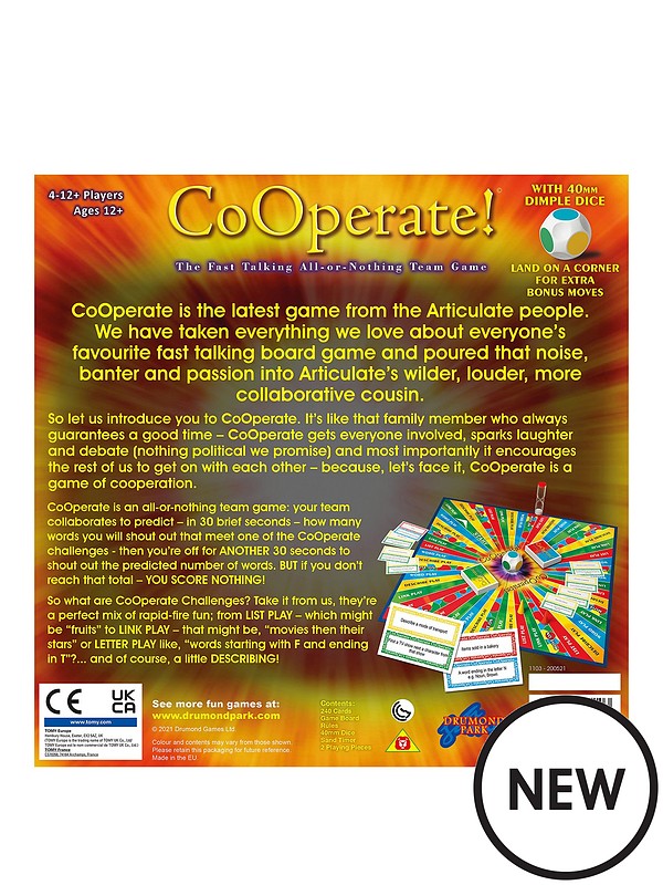 Cooperate Challenge Word Board Game