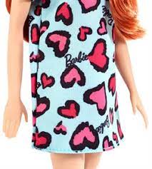 BARBIE DOLL GOWN GREEN WATER PRINT HEARTS