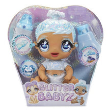 Load image into Gallery viewer, Glitter Babyz January Snowflake with 3 Magical Color Changes Baby Doll - Blue Hair
