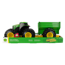 Load image into Gallery viewer, John Deere Monster Treads Tractor with Wagon
