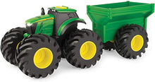 Load image into Gallery viewer, John Deere Monster Treads Tractor with Wagon
