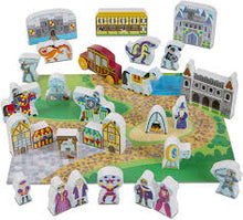 Load image into Gallery viewer, Melissa And Doug Wooden Castle Kingdom Play Set
