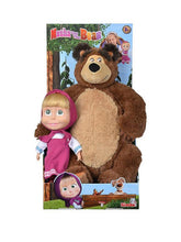 Load image into Gallery viewer, Masha and The Bear 43cm Bear Plush and 23cm Doll Set
