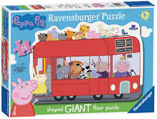 Load image into Gallery viewer, London Bus Shaped Giant Floor Puzzle, 24pc

