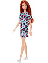 Load image into Gallery viewer, BARBIE DOLL GOWN GREEN WATER PRINT HEARTS
