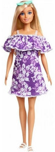 Barbie Loves the Ocean Doll Flowery Purple Dress