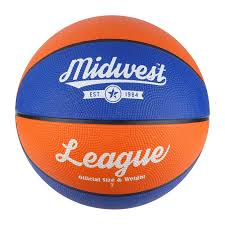 Midwest League Basketball Blue/Orange size 7