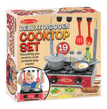 Load image into Gallery viewer, Melissa and Doug Deluxe Wooden Cooktop Set

