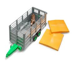 Bruder Livestock Trailer with One Cow