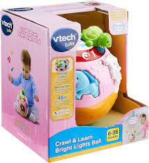 VTECH WIGGLE AND LEARN CRAWL BALL PINK/PURPLE