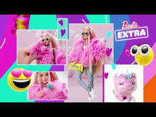 Load and play video in Gallery viewer, Barbie Extra Doll with Skateboard and Pet Kittens
