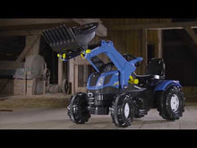 Load and play video in Gallery viewer, Trailer New Holland TVT 190 Kids Ride On Pedal Tractor &amp; Trailer
