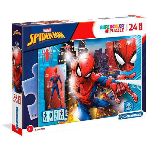 Clementoni, Spider-Man 24 Maxi pieces SuperColor Puzzle