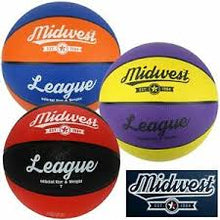 Load image into Gallery viewer, Midwest League Basketball Blue/Orange size 7
