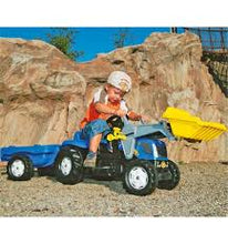 Load image into Gallery viewer, Trailer New Holland TVT 190 Kids Ride On Pedal Tractor &amp; Trailer
