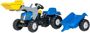 Trailer New Holland TVT 190 Kids Ride On Pedal Tractor & Trailer