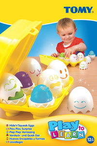 TOMY TOOMIES HIDE & SQUEAK EGGS