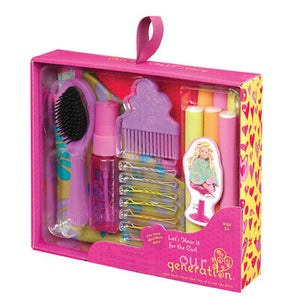 Our Generation Let's Hear it for the Curl Hair Play Style Accessory Set for 18" Dolls